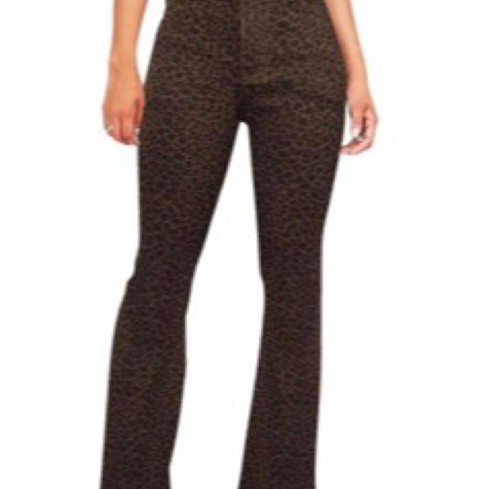 Kdf brown leopard print flare/ SIZE 4